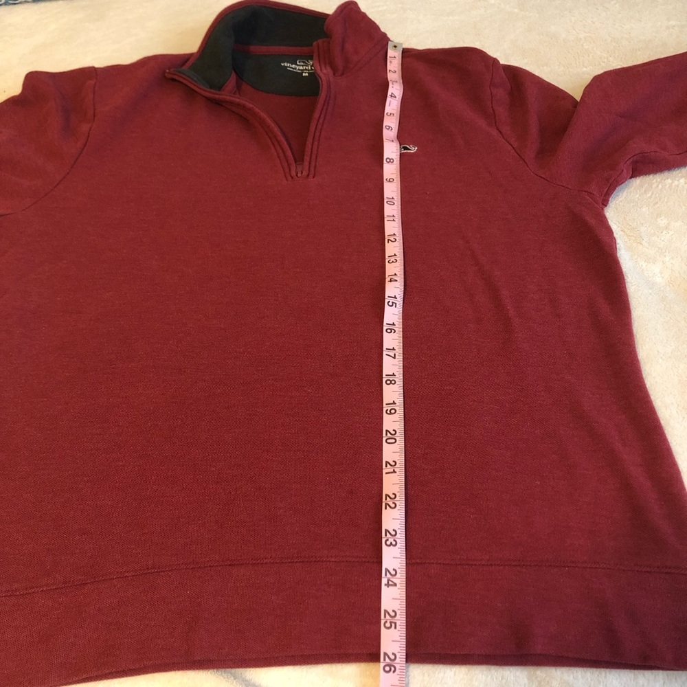 Vineyard Vines red men’s 1/4 zip pullover medium - Picture 12 of 13